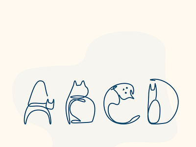 Cat Alphabet A B C D