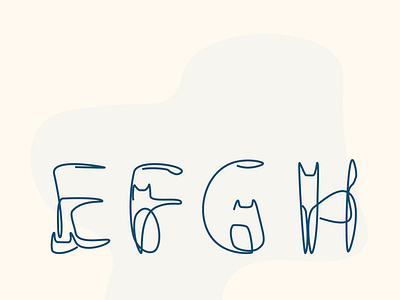 Cat Alphabet E F G H