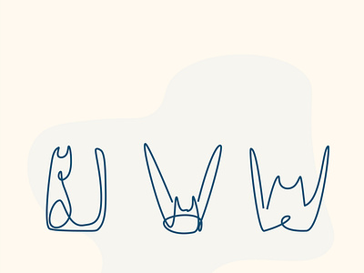 Cat Alphabet U V W