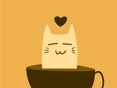 Cat in Coffee Cup