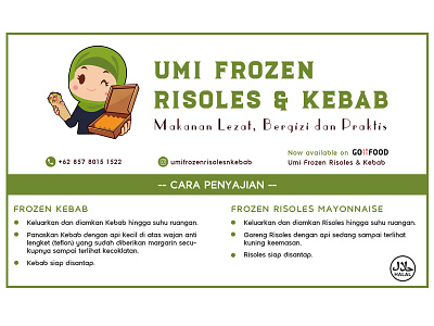 Box Label - Umi Frozen Risoles & Kebab