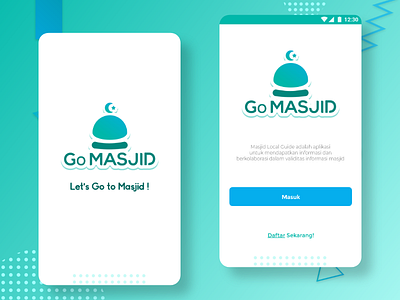 GoMASJID brand design indonesia indonesia designer islam logo masjid mobile app mock up muslim ui