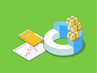 Financial isometric illustration