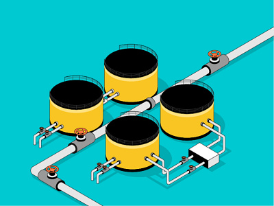 Oil industry illustration