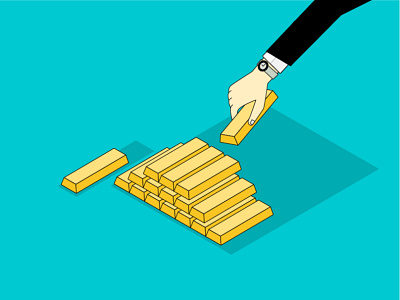 Financial isometric illustration