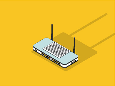 Router isometric illustration