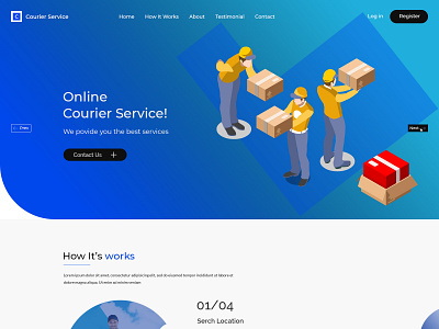 Courier Service PSD Template corporate courier courier service delivery delivery service transport