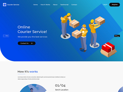 Courier Service PSD Template