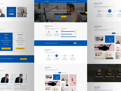 Soft-Agency PSD Template agency business clean corporate creative digital agency finance flat marketing minimal modern multipurpose portfolio startup