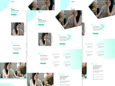 Courier service PSD Template
