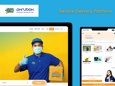 Complete Solution for Service Delivery Platform branding design mobile app service delivery app ui ux web