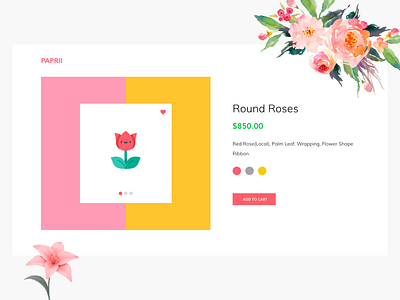 Flower Shop - Add to cart ecommerce flower minimal nature ui ux web design