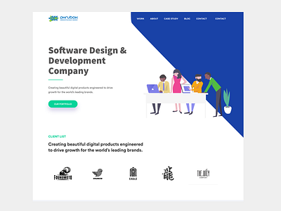 Software Design & Development Company header landing ui ux web