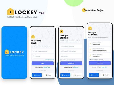Lockey v 2.0- Smart Home app design smarthome ui ux uidaily uidesign uxdesign