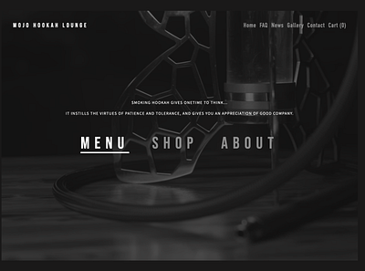 Website Concept for Hookah Lounge branding design user interface webdesign website