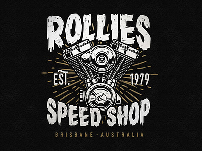 Rollies Speed Shop V-Twin Illustration