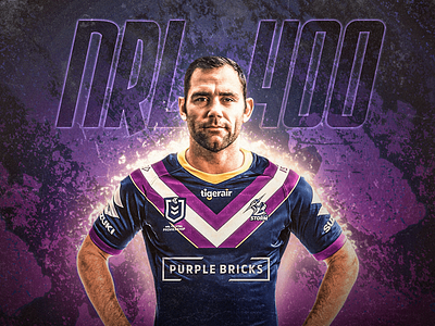 Cameron Smith - 400th NRL Game digital art football nrl photoshop rugby rugby league sport sport design sports design