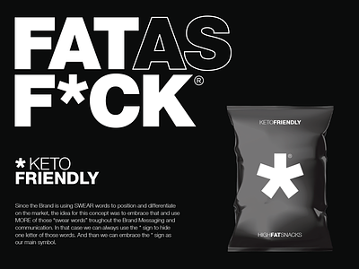 Fat As Fuck, Keto Snacks bold censored clean fat food fuck fun funny keto minimal modern snack sophisticated swear swearing