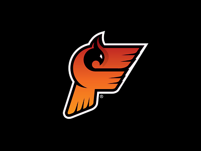 Fenix agressive bird f initial phoenix sport symbol
