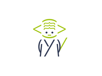 Yoda Coding Jedi Master code icon jedi lightsaber logo master simple star wars teacher technology y yoda