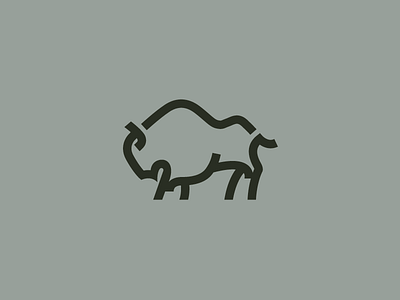 Bison Logo bison bold icon line logo m mountain