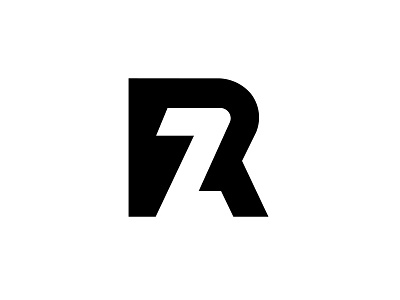 RZ 2 icon logo negative space r symbol z