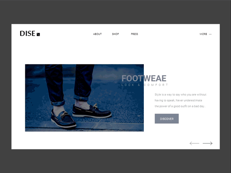 DICE footwear fashion flat interaction design micro interaction minimal ui ux web