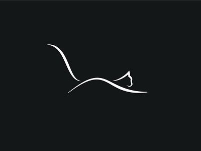 A cat chair cat elegant logo minimalist