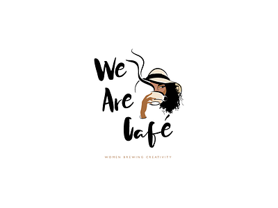 Logo design cafe woman