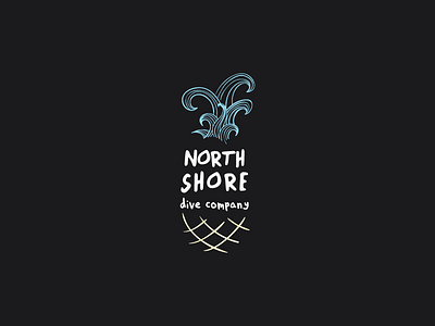 North Shore logo design design dive logo pineapple surfing