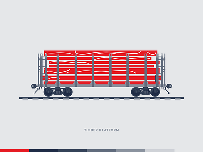 illustration for site Logistics 1520 design graphic illustration timber platform vector wagon