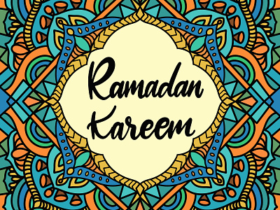 Ramadan Kareem Mandala illustration art illustration design kaleidoscope lettering mandala mandala background mandala illustration mandalas pattern ramadan ramadan kareem ramadan mubarak ramadhan