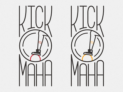 Kick Omaha kickball logo mono weight omaha typography