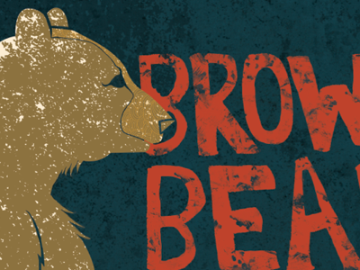 Brown Bear Don't Care graphic design illustration texture typography