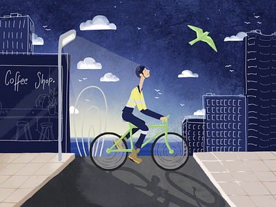 On Your Bike digital illustration wacom intuos