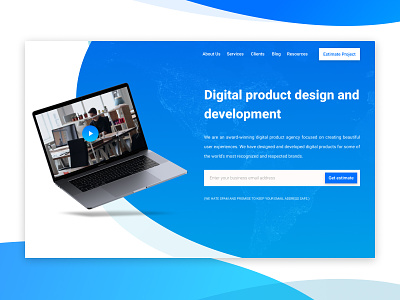 Agency Landing Page Mockup agency concept web design
