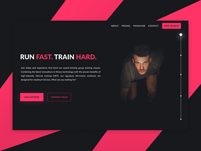 Gym Landing Page Mockup concept gym web design