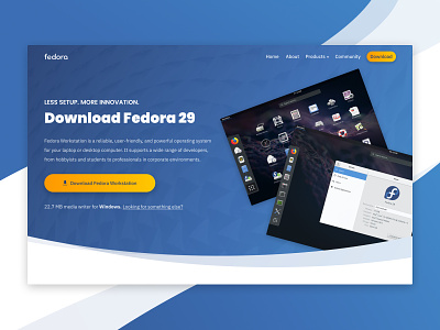 Concept Download Page concept design linux web design website