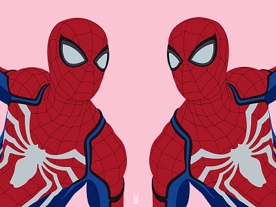 Spider Man 2d graphics illustration marvel photoshop poster red spider man spidey super hero webs