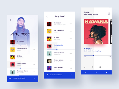 Music app design illustration typography ui ux