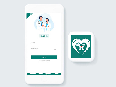 Hospital Apps login page Design