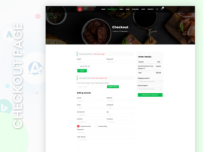 Restaurant Checkout Page