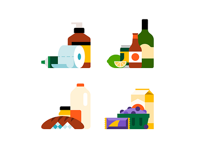 🛒 groceries icons illustrator