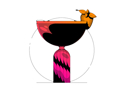 🍸 alcohol beverage cocktail drink illustration strawberry