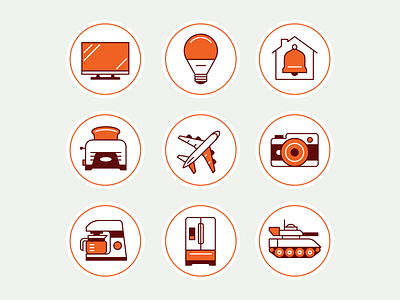 🤖 camera coffee editorial icon illustration microchips plane spot illustration tank technology toaster