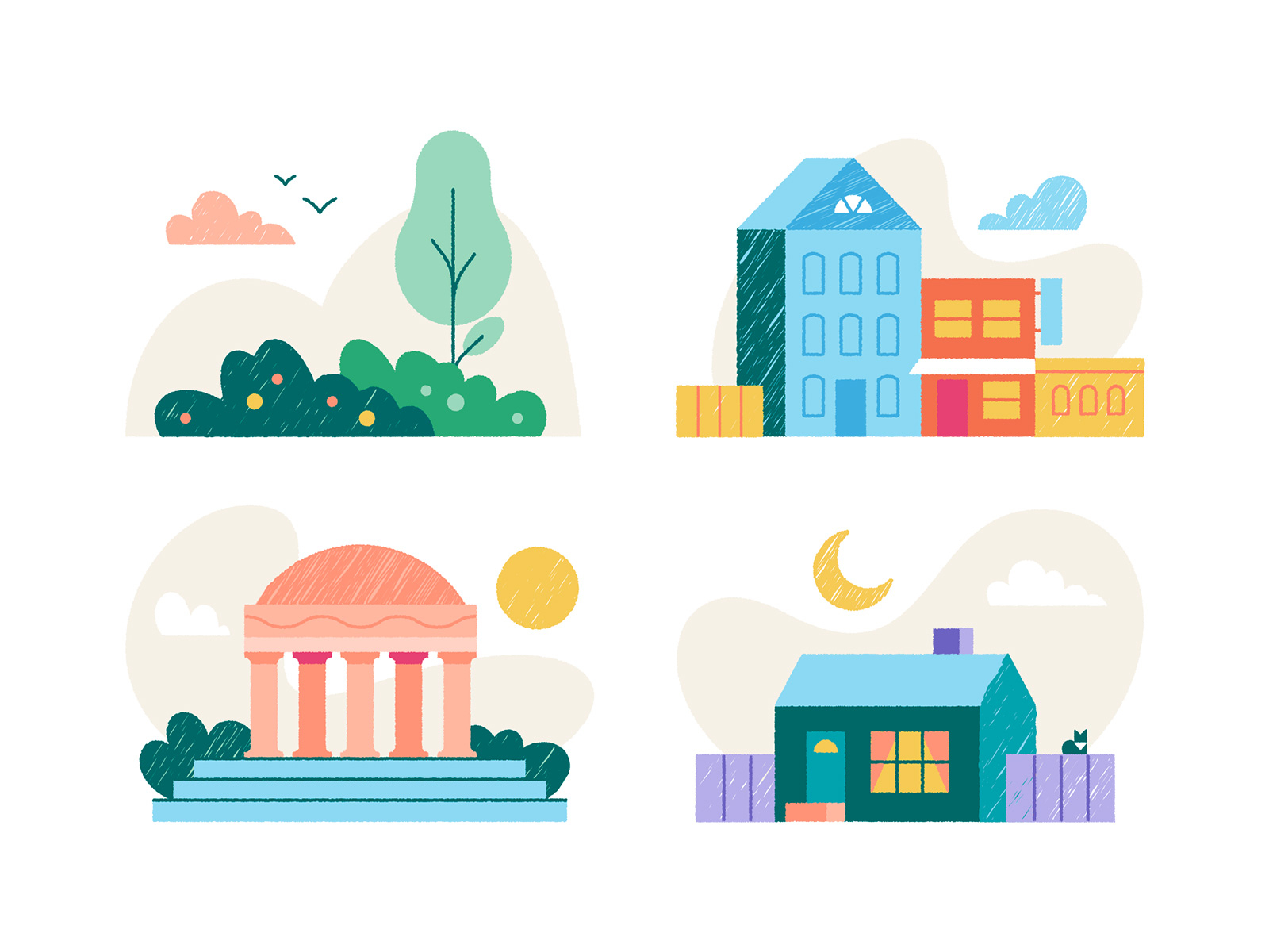 🏡 illustration property real estate spot illustrations