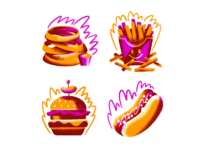 🍔🍟 burger fries hotdog onion rings