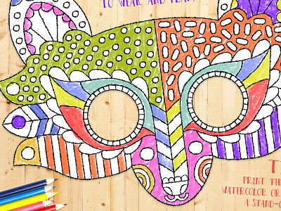 Woodland Color-your-own Printable Masks!
