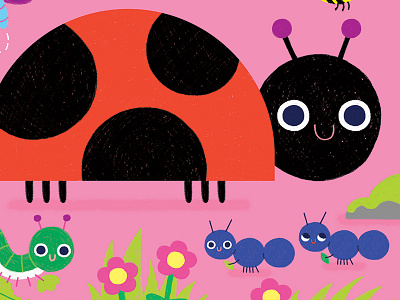 Peek Through Busy Bugs Illustration