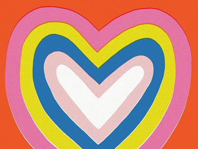 True Love Heart Illustration art licensing design greeting card heart illustration offset trendy vector